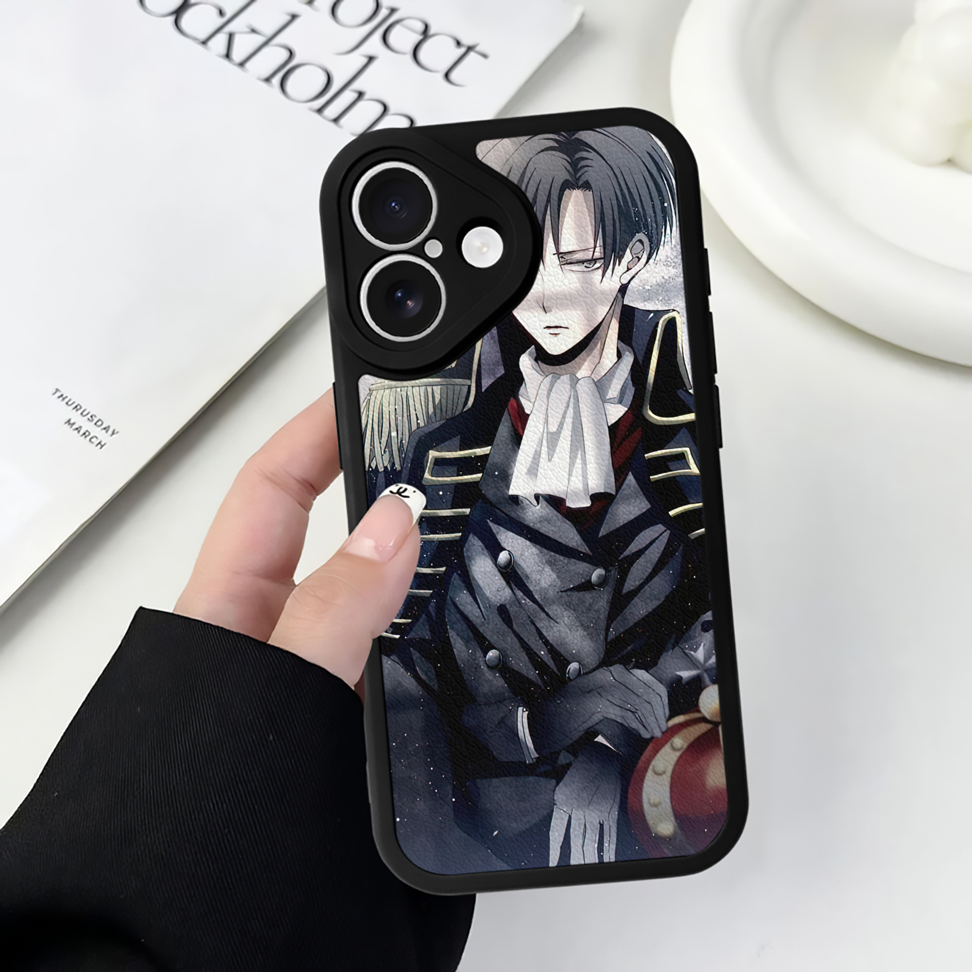 （画像用） 進撃の巨人 Attack on Titan 【iPhone 16シリーズ対応】シリコンスマホケース（レザー調） 材質：シリコン